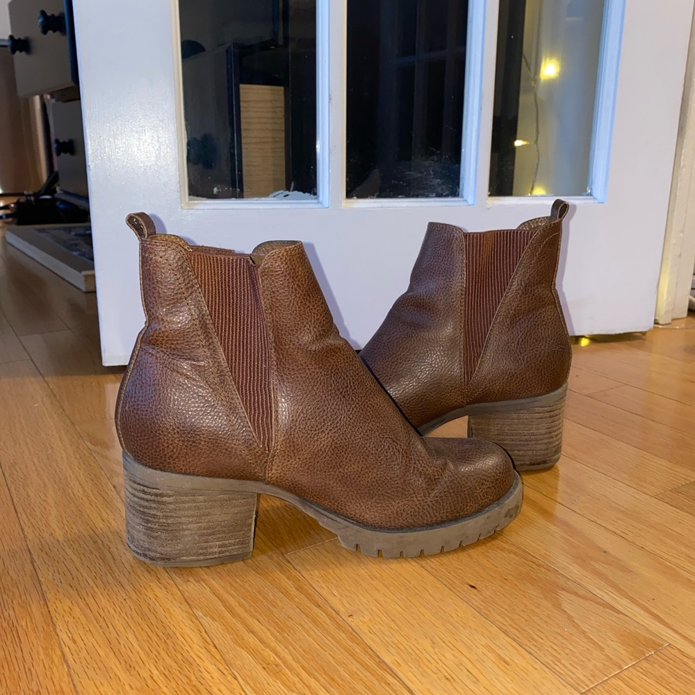 MIA Brown Lug Sole Bootie